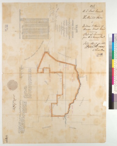 Diseño: Plat of the Rancho San Miguel [Sonoma County, Calif.] : finally confirmed to widow and heirs of Marcus West, d