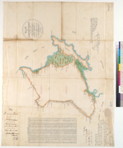 Diseño: Plat of the Rancho San Pablo [Calif.] : finally confirmed to Joaquin Isidro Castro / surveyed under instructio