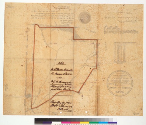 Diseño: Plat of the Rancho San Vicente, finally confirmed to Maria Z. Bernal Berreyesa et al. : [Santa Clara Co., Cali