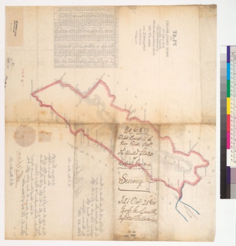 Diseño: Plat of the Rancho Tomales y Baulines, finally confirmed to Rafael Garcia : [Marin Co., Cal.] / as located by 