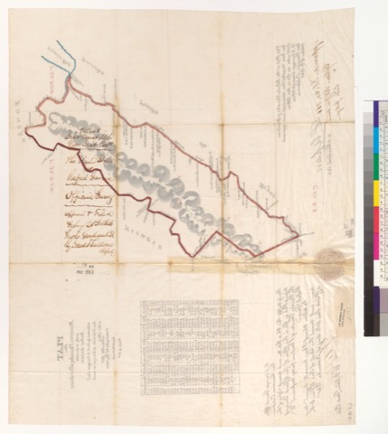 Diseño: Plat of the Rancho Tomales y Baulines, finally confirmed to Rafael Garcia : [Marin Co., Cal.] / as located by 
