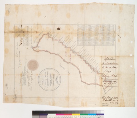 Diseño: Plat of the Rancho Yajome, finally confirmed to Salvador Vallejo : [Napa Co., Calif.] / Surveyed under instruc