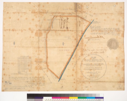 Diseño: Plat of the San Andrés Rancho [Calif.] : finally confirmed to Guadalupe Castro et al., executors of Joaquin Ca