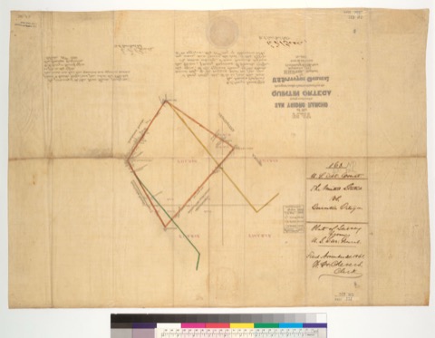 Diseño: Plat of the San Ysidro Rancho, finally confirmed to Quintin Ortega : [Santa Clara Co., Calif.] / Surveyed unde