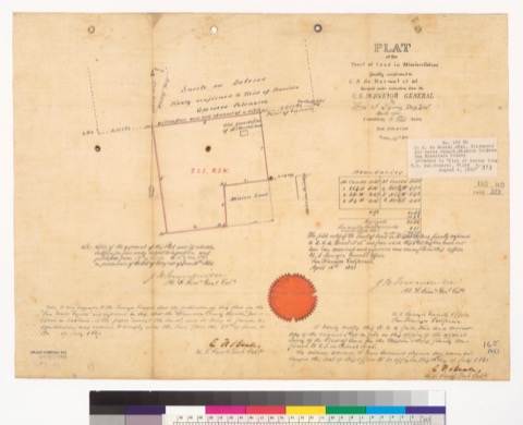 Diseño: Plat of the tract of land in Mission Dolores, finally confirmed to C.S. de Bernal et al. : [San Francisco, Cal