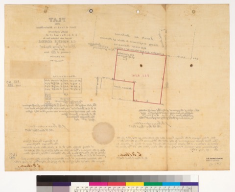 Diseño: Plat of the tract of land in Mission Dolores, finally confirmed to C.S. de Bernal et al. : [San Francisco, Cal