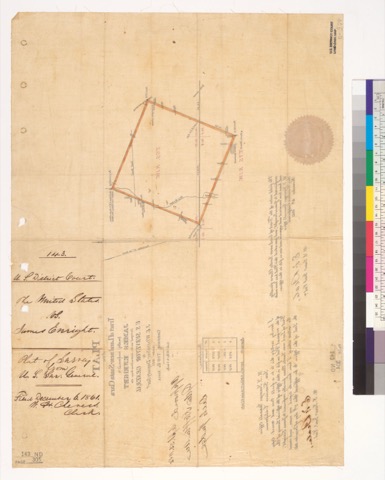 Diseño: Plat of the tract of land near Santa Clara finally confirmed to James Enright : [Santa Clara Co., Calif.] / Su