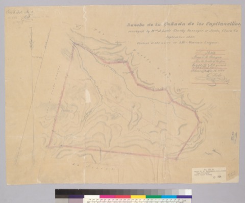 Diseño: Rancho de la Cañada de los Capitancillos : [Santa Clara Co., Calif.] / Surveyed by Wm. J. Lewis, County Survey