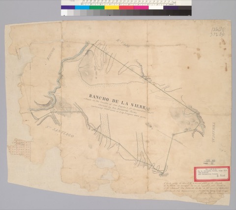 Diseño: Rancho de La Sierra : situate in the Counties of Los Angeles & Sn. Bernardino, Califia., claimed by Don Bernar