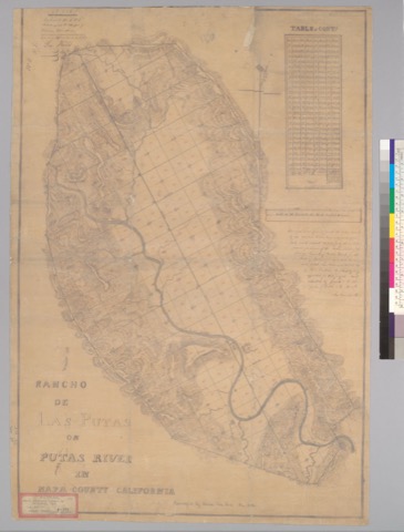 Diseño: Rancho de Las Putas on Putas River in Napa County, California / Surveyed by Aaron Van Dorn