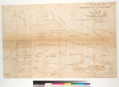 Diseño: Rancho de Ulistan : granted to Marcelo Pio y Cristobal by Governor Pio Pico May 19, 1845 / Surveyed for J.D. H