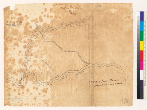 Diseño: Sketch of Rancho El Primer Cañon, or Rio de los Berrendos : Tehama Co., Calif. (sheet 1)
