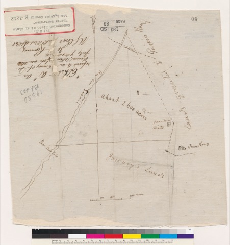 Diseño: Sketch of the Rancho Santa Gertrudes : Calif. / Geo. Hansen
