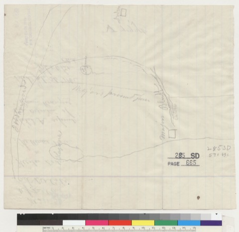 Diseño: Sketch of the Rancho Tres Ojos de Agua : Calif. (sheet 1)