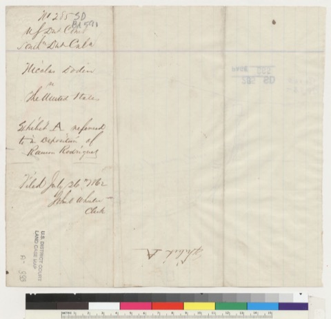 Diseño: Sketch of the Rancho Tres Ojos de Agua : Calif. (sheet 2)
