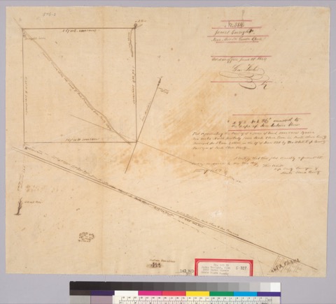 Diseño: Survey of James Enright's farm] near Mission Santa Clara : [Santa Clara Co., Calif.] / Surveyed by Tho. White