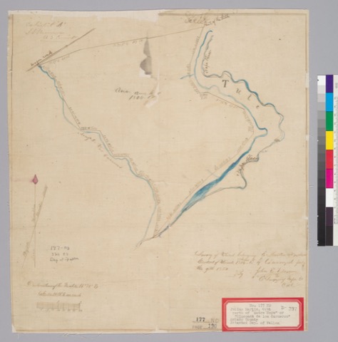 Diseño: Survey of land belonging to [Julius] Martin [part of Rancho Entre Napa : Napa Co., Calif.] / by John E. Brown