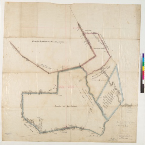 Diseño: Survey of land grants in Santa Clara County, Calif., including Rancho Las Animas, Rancho La Polka, and portion