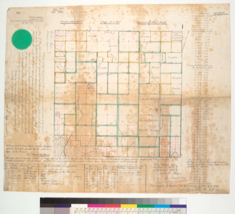 Diseño: Survey of part of Solano County, showing Rancho Tolenas] / John C. Hays, Surveyor General, Califa (sheet 1)