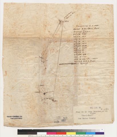 Diseño: Survey of Rancho Buri Buri : San Mateo Co., Calif. (sheet 1)