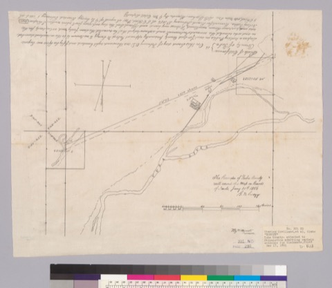 Diseño: Survey of Rancho Honcut : Yuba Co., Calif.] / By N. Westcoatt, Surveyor