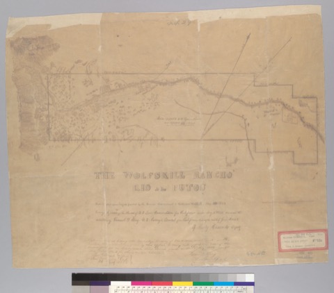 Diseño: The Wolfskill Rancho, Rio de los Putos : [Yolo and Solano counties, Calif.] / By Henry Hancock, Deputy [Survey