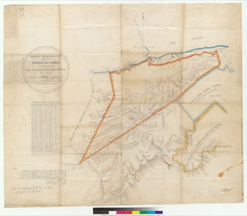 Diseño: Topographical sketch of the Rancho Los Medanos : [Calif.] / as surveyed by A.W. Von Schmidt, U.S. Deputy Surve