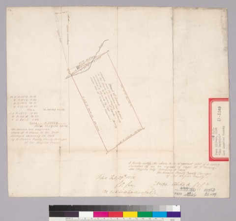 Diseño: Tract of land situated near the Mission San Gabriel in the County of Los Angeles, California : containing 21.3