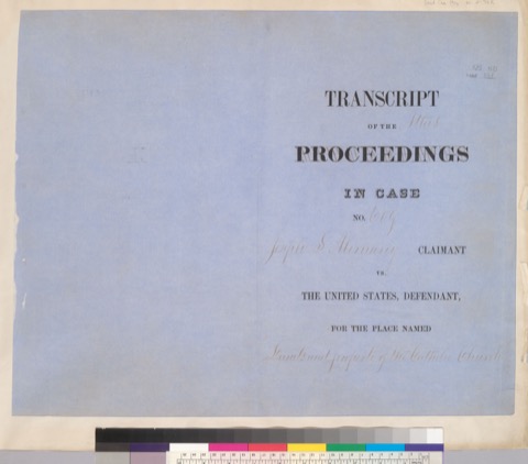 Diseño: Transcript of the [Atlas] in case no. [609 Joseph S. Alemany] claimant vs. the United States, defendant, for [