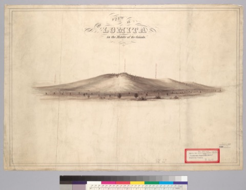 Diseño: View of the lomita in the middle of the cañada